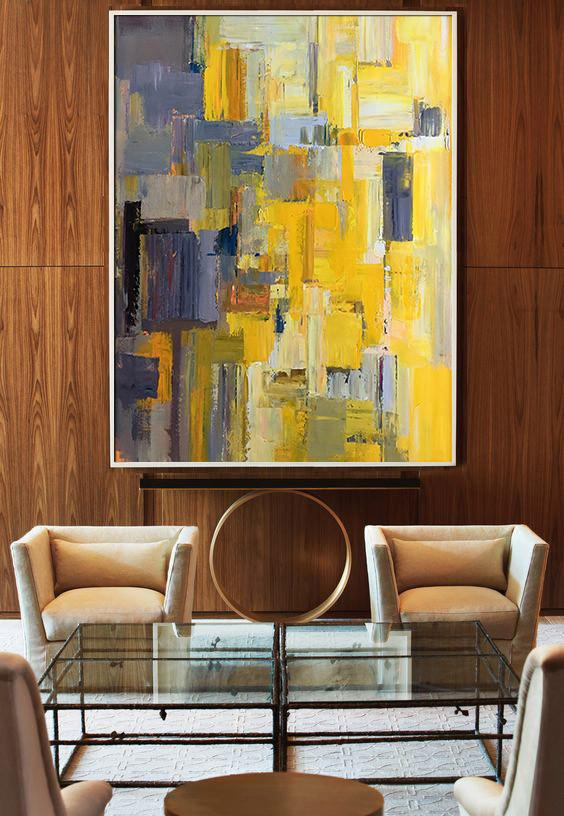 Palette Knife Contemporary Art #L53B - Click Image to Close
